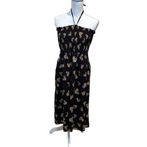 Disney Parks Mickey Mouse Leopard‎ Cheetah Print Flare Halter Sundress large
